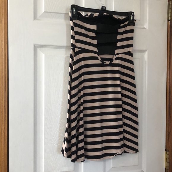 Black & Tan strapless party dress - Picture 2 of 2